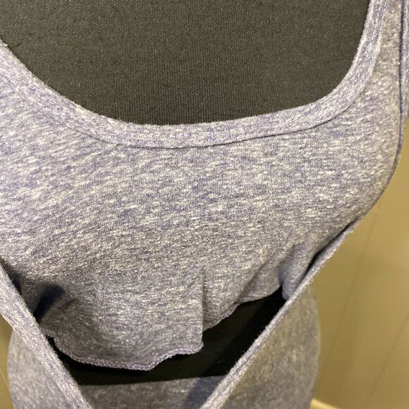 Love Is Infinite Small Ruched Top Double Neckline Blue Maternity - Picture 4 of 6